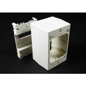 Wiremold 2344d 1-Gang Extra Deep Divided Device Box Ivory 4-3/4