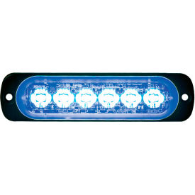 Buyers LED Rectangular Blue Low Profile Strobe Light 12V - 6 LEDs - 8891904 8891904