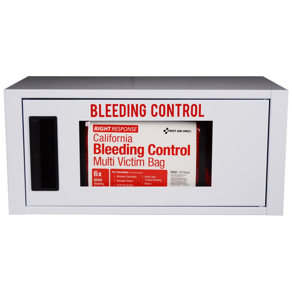 Emergency Prep Kits, Kit Type: Bleeding Control , Container Type: Cabinet , Container Material: Metal , Color: White , Overall Length: 8.38in  MPN:91535