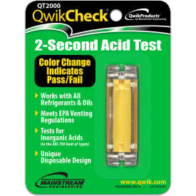 Qwik Products Acid Test Kit QT2000 - Pkg Qty 25 QT2000-CS
