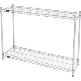 Nexel® 2 Shelf Stainless Steel Wire Shelving Unit Starter 48