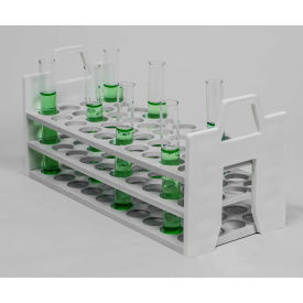 Bel-Art Stack Rack™ PP Test Tube Rack 188601620 For 16-20mm Tubes 40 Places White 1/PK 18860-1620