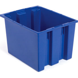 GoVets™ Stack and Nest Storage Container SNT190 No Lid 19-1/2 x 15-1/2 x 10 Blue - Pkg Qty 6 314BL274