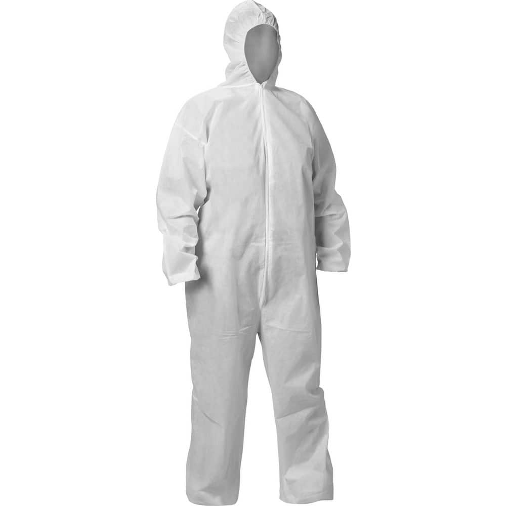 Coveralls & Overalls, Garment Style: Coveralls , Size: Large , Color: White , Material: Spunbound Fabric  MPN:68972