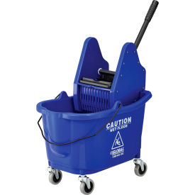 GoVets™ Mop Bucket And Wringer Combo 38 Qt. Down Press Blue 595BL260