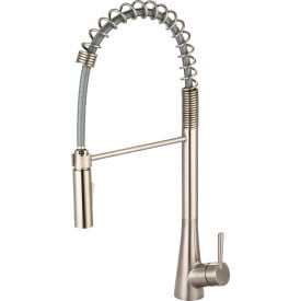 Olympia i2 K-5015-BN Single Lever Pre-Rinse Spring Pull-Down Kitchen Faucet PVD Brushed Nickel K-5015-BN