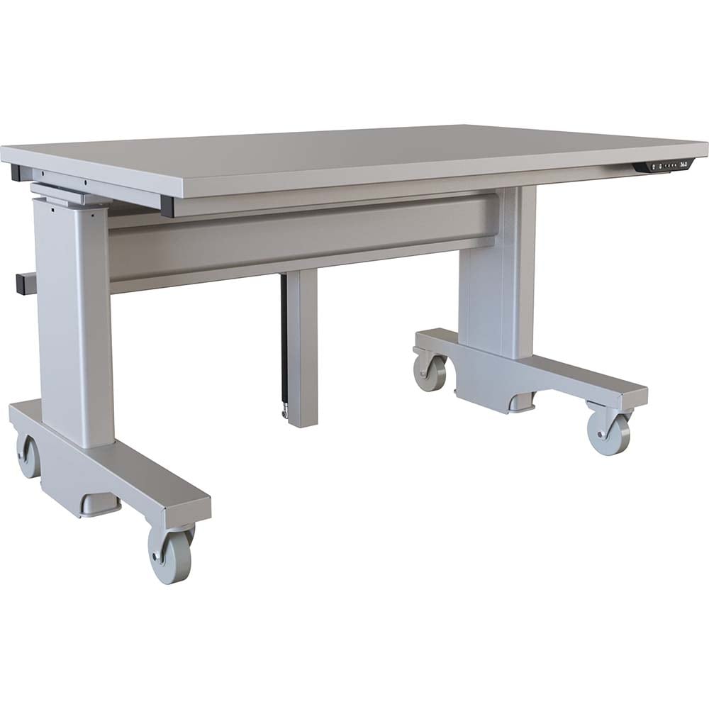 Mobile Work Benches, Bench Type: Electric Height Adjustable Workstation , Depth (Inch): 30 , Leg Style: Adjustable Height, C-Leg (Cantilever) MPN:PB3048-FE-3M