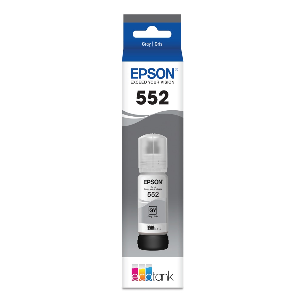 Epson 552 Claria Gray Ink Bottle, T552520-S (Min Order Qty 3) MPN:T552520-S