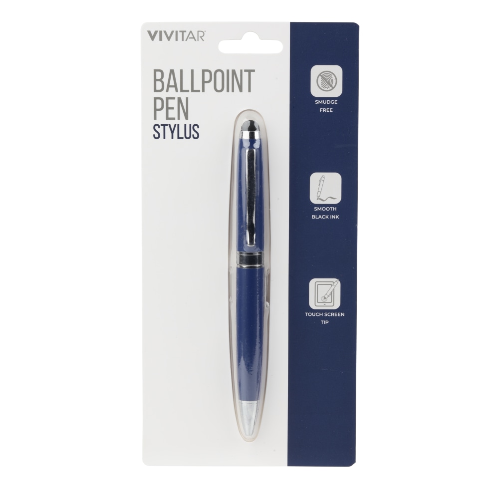 Vivitar Ballpoint Pen Stylus, Navy, NIL7004-NAV-STK-24 (Min Order Qty 18) MPN:NIL7004-NAV-STK-24