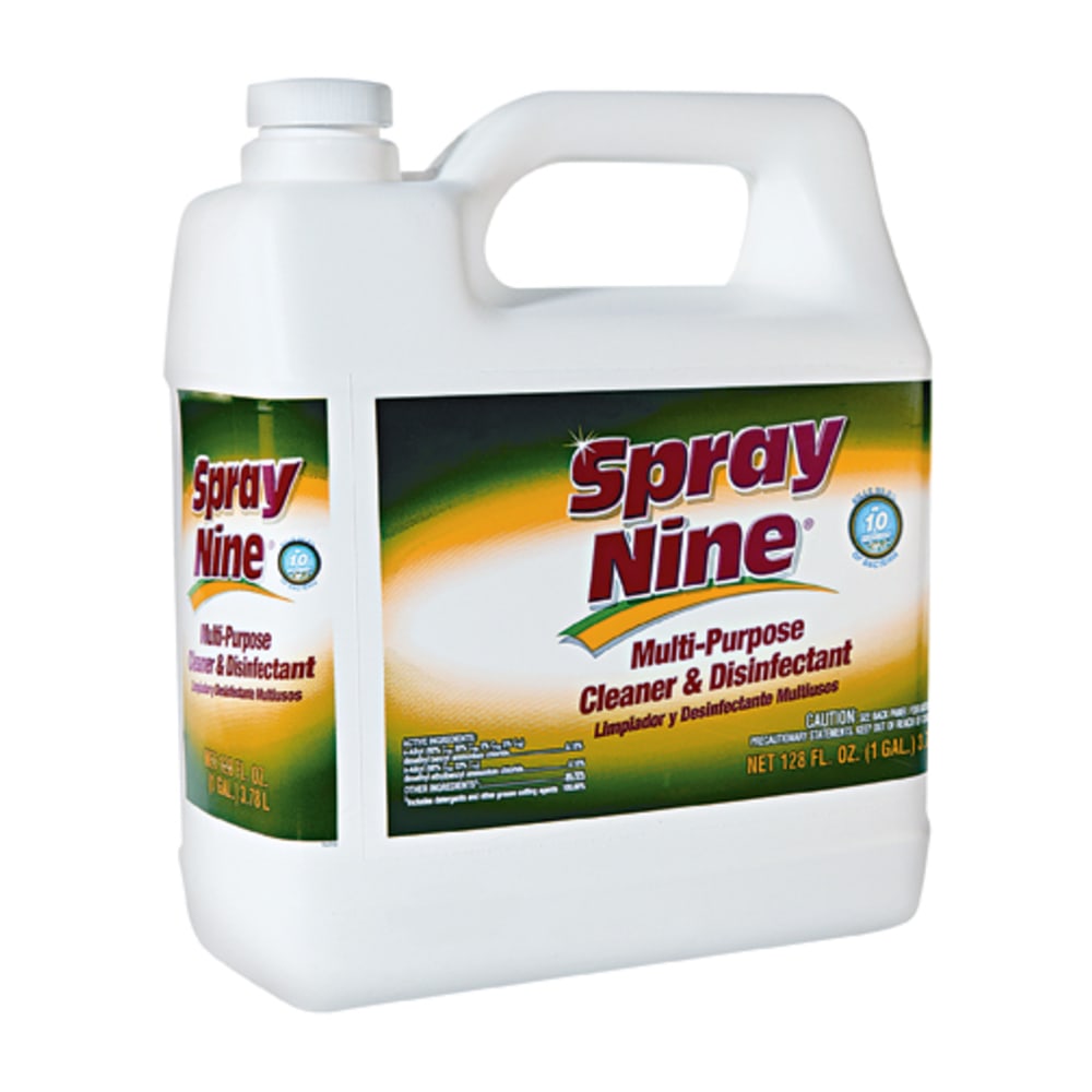 Spray Nine Heavy-Duty Cleaner/Degreaser w/Disinfectant - Liquid - 128 fl oz (4 quart) - 4 / Carton - Clear MPN:26801-4