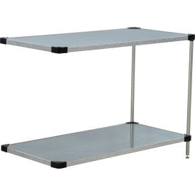 Nexel® 2 Shelf Galvanized Steel Solid Shelving Unit Add On 24