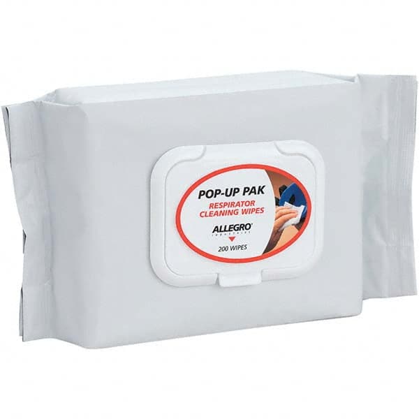 Facepiece Alcohol Wipe: Non-Woven Cloth, White, Use with Rubber Respirator Facepieces MPN:1001-200PU