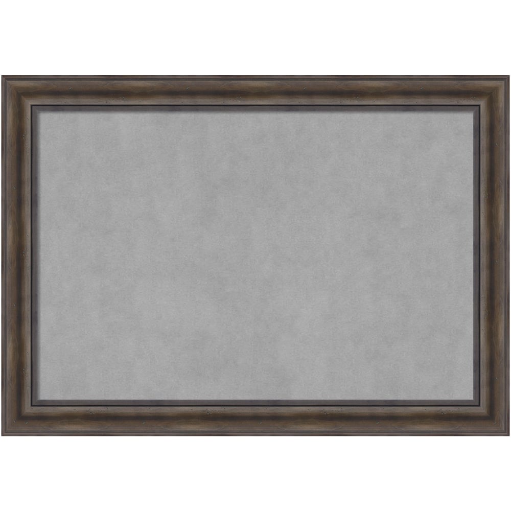 Amanti Art Magnetic Bulletin Board, Steel/Aluminum, 41in x 29in, Rustic Pine Brown Wood Frame MPN:A42702972393