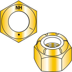 7/16-14  Nylon Insert Hex Locknut Grade 8 Zinc Yellow Pkg of 500 43NS8