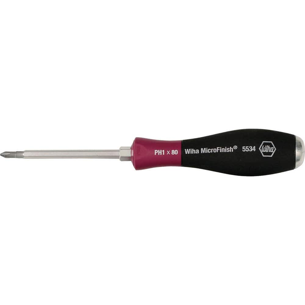 Phillips Screwdrivers, Overall Length (Inch): 6-1/2 , Handle Type: Non-Slip Grip , Phillips Point Size: #1  MPN:53405