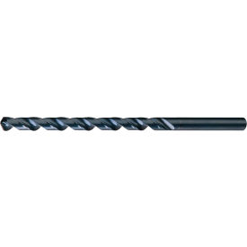 Chicago-Latrobe 120X 3/8 8In OAL HSS Heavy-Duty Steam Oxide 118 K-Notched Point Extra Long Drill 50527