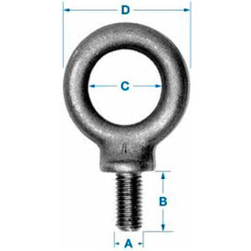 Ken Forging M48-A - Eyebolt - Metric - Shoulder Pattern - M48 x 5.00 - Short Shank - Made In USA M48-A