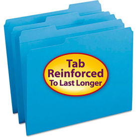 Smead® File Folders 1/3 Cut Reinforced Top Tab Letter Blue 100/Box 12034