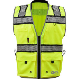 GSS Safety ONYX Class 2 Surveyor's Safety Vest-Lime-4XL 1511-4XL