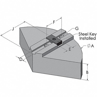 Lathe Jaw M8 Aluminum MPN:MTG6MDP