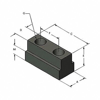 Lathe Chuck Jaw Nut 3/4 Steel MPN:15A04JN