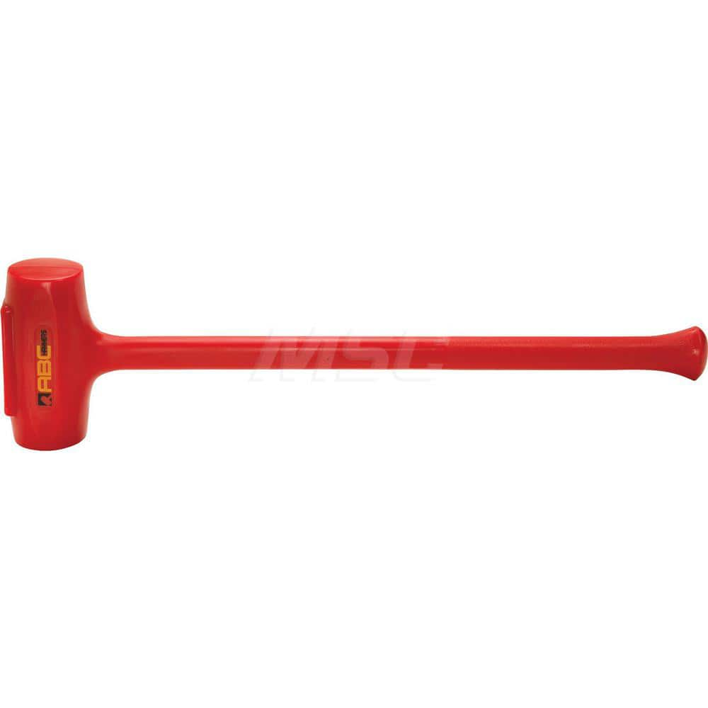 10.5Lb Polyurethane Dead Blow Hammer, Non-Sparking, Non-Marring 3-1/4 Face Diam, 8 Head Length, OAL, 30, 26