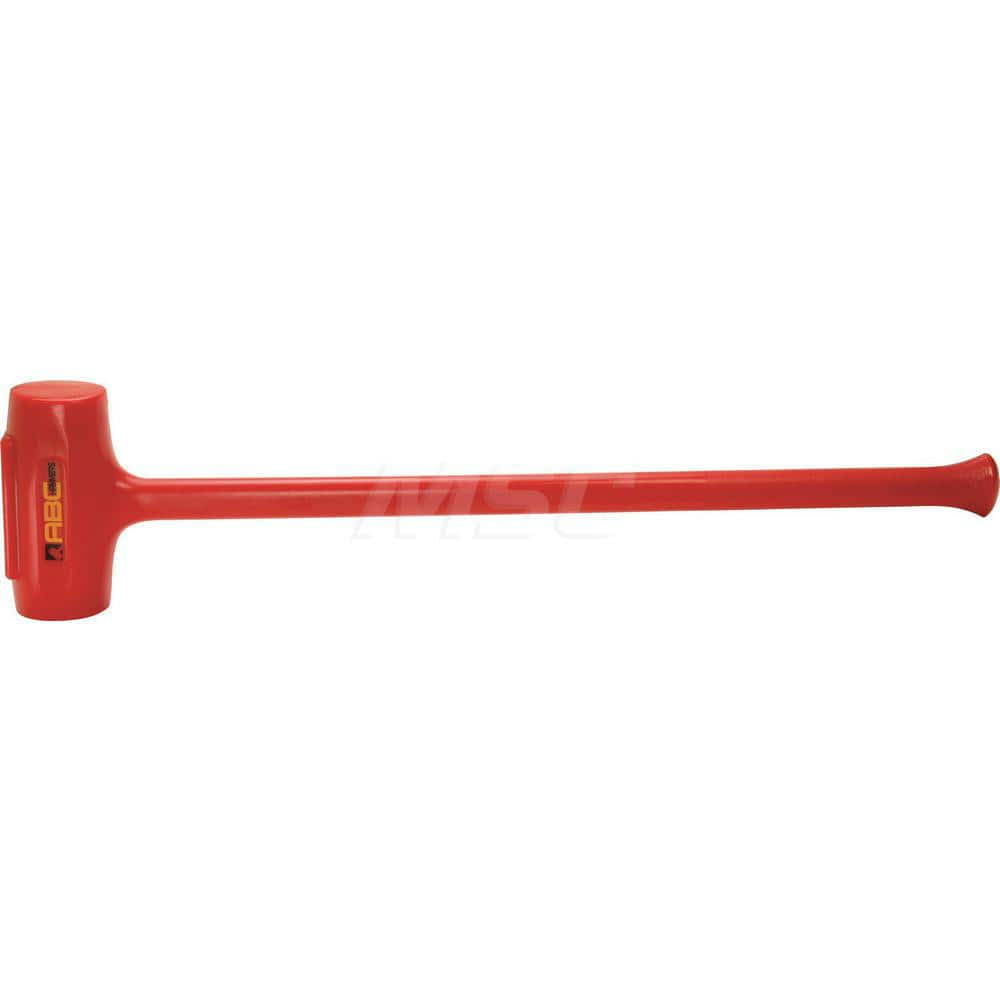 12 lb Polyurethane Dead Blow Hammer, Non-Sparking, Non-Marring 3-1/4 Face Diam, 8