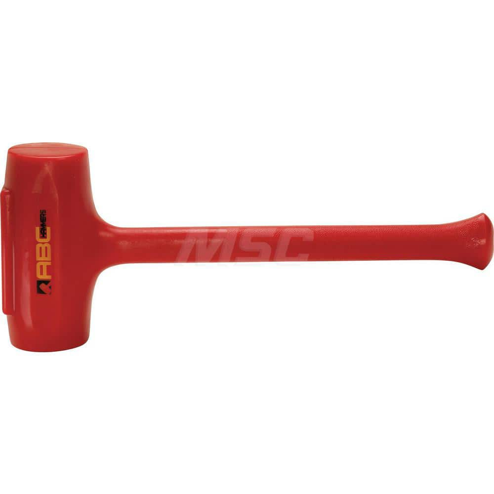 10.5 lb Polyurethane Dead Blow Hammer, Non-Sparking, Non-Marring 3-1/4 Face Diam, 8