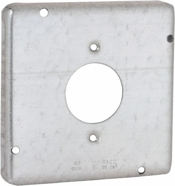 Electrical Box Cover: Steel, 4.688