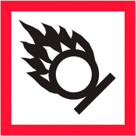 Tape Logic® Pictogram Flame Over Circle Labels 1