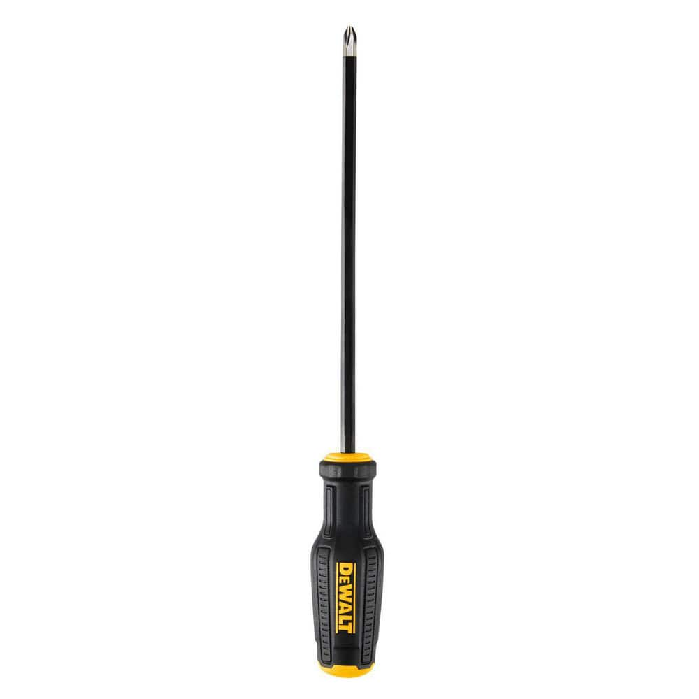 Phillips Screwdrivers, Overall Length (Decimal Inch): 12.3500 , Handle Type: Ergonomic , Phillips Point Size: #2 , Handle Color: Black, Yellow  MPN:DWHT65002