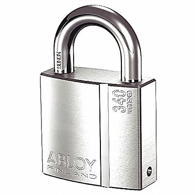 Keyed Padlock 1 3/32 in Rectangle Silver MPN:PL340/25B-KA