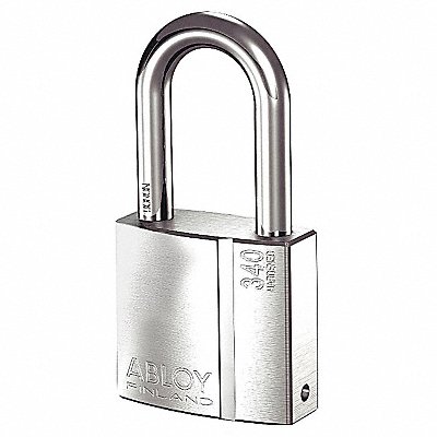 Keyed Padlock 1 3/32 in Rectangle Silver MPN:PL340/50B-KA