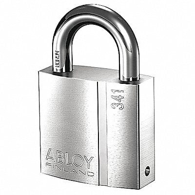 Keyed Padlock 1 3/32 in Rectangle Silver MPN:PL341/25B-KA