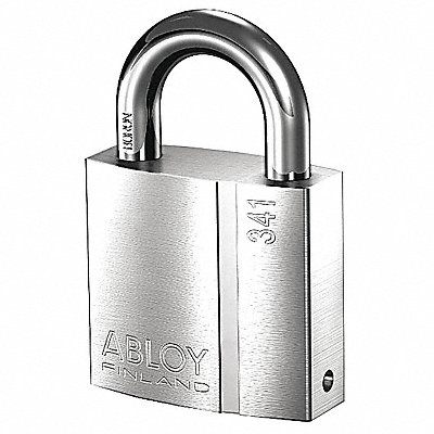 Keyed Padlock 1 3/32 in Rectangle Silver MPN:PL341/25B-KD