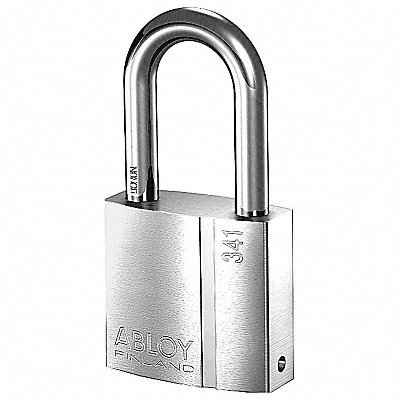 Keyed Padlock 1 3/32 in Rectangle Silver MPN:PL341/50B-KA