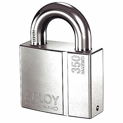 Keyed Padlock 1 1/4 in Rectangle Silver MPN:PL350/25B-KA