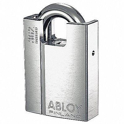 Keyed Padlock 1 1/4 in Rectangle Silver MPN:PL362B-KA