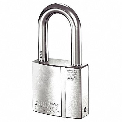 Keyed Padlock 1 3/32 in Rectangle Silver MPN:PLI340/50B-KA