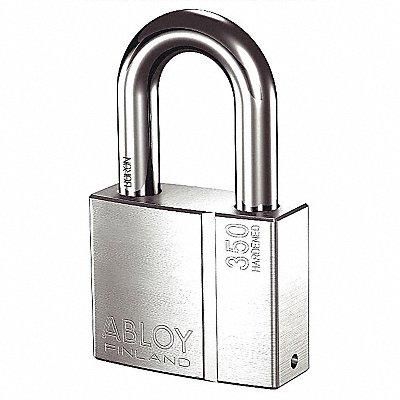 Keyed Padlock 1 1/4 in Rectangle Silver MPN:PLI350/50B-KD