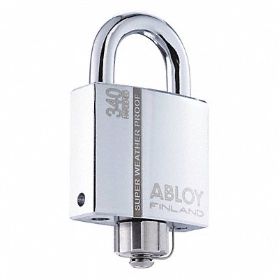 Keyed Padlock 1 3/32 in Rectangle Silver MPN:PLM340/25B-KA