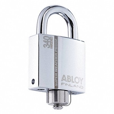 Keyed Padlock 1 3/32 in Rectangle Silver MPN:PLM340/50B-KA