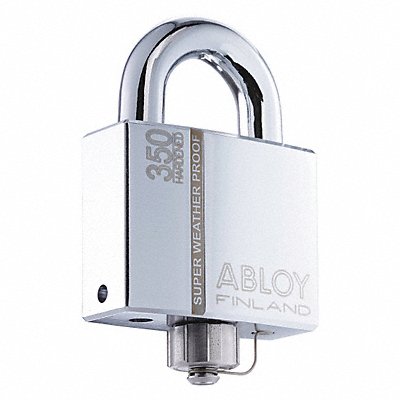 Keyed Padlock 1 1/4 in Rectangle Silver MPN:PLM350/25B-KA