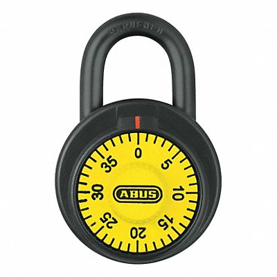 Combination Padlock 2 in Round Black MPN:78/50 Yellow