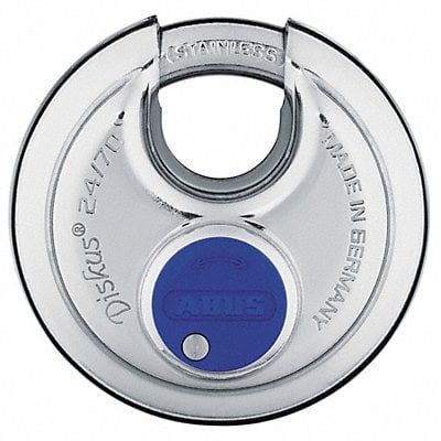 Keyed Padlock 25/32 in Round Silver PK2 MPN:24IB/70 KAx2