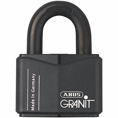 Keyed Padlock 1 1/8 in Square Black MPN:37/70 KD