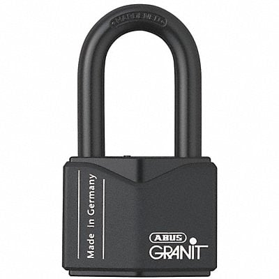 Keyed Padlock 1 1/8 in Square Black MPN:37HB/55 KA