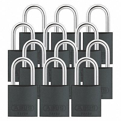 J5199 Lockout Padlock KA Black 2-17/32 H PK12 MPN:72/30 KA X 12