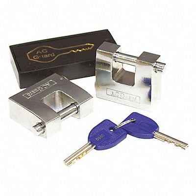 Keyed Padlock 2 in Square Silver PK2 MPN:ACL