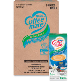 Coffee mate® Liquid Coffee Creamer Sugar Free French Vanilla 0.38 oz Mini Cups Pack of 200 12183747